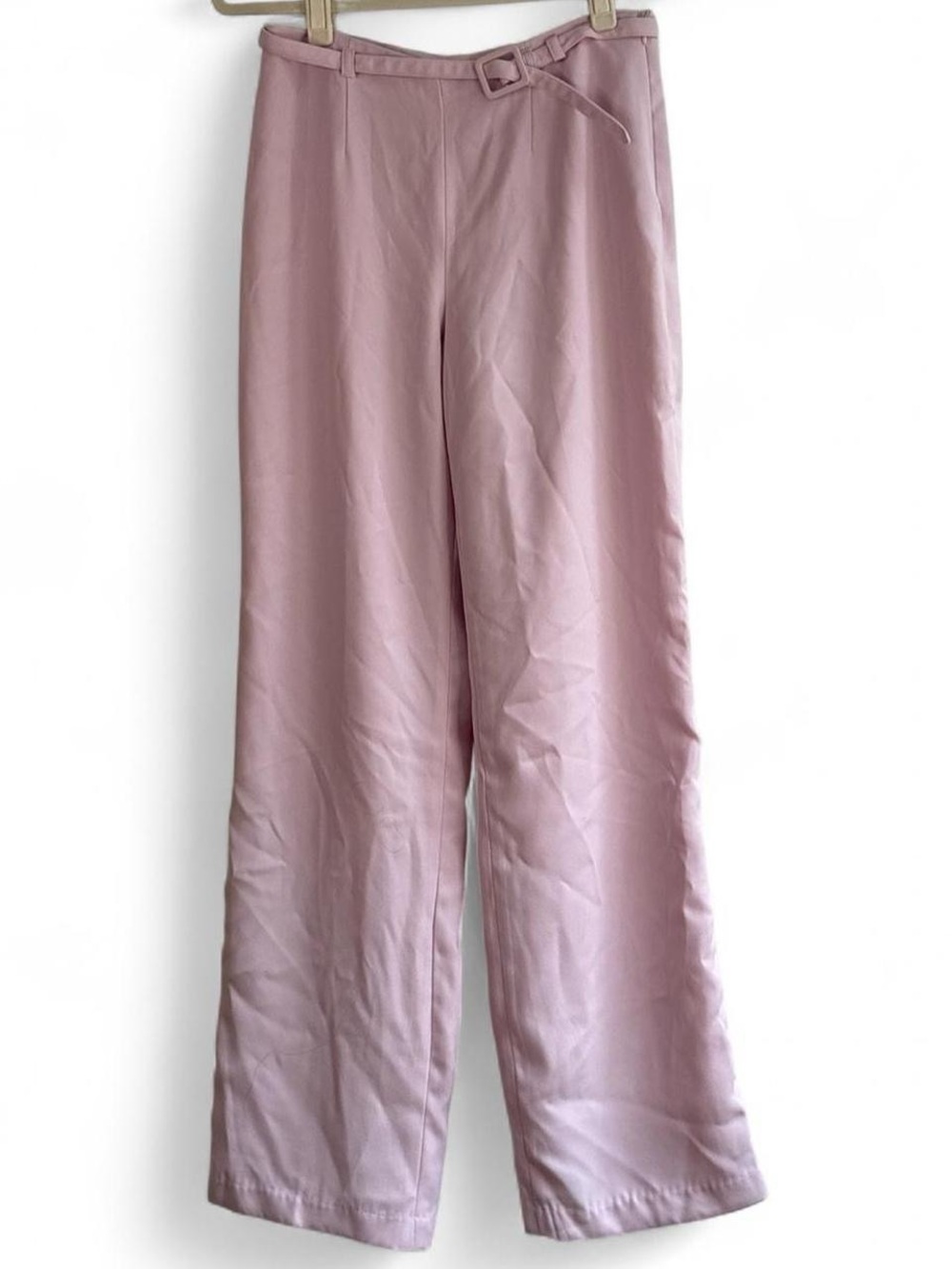 Vintage Together Light Pink High Waisted Belted Straight Leg Pants Size 4